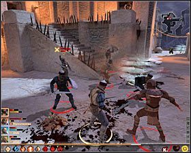 Quest ten możesz aktywować pozbywając się wystarczającej liczby grup Jej Sług i zdominowanych wojowników panoszących się po lokacji [Dolne Miasto] - Pewna potrzeba | Questy poboczne - Akt 3 | Solucja Dragon Age II - Dragon Age II - poradnik do gry