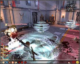 Skieruj się do wschodniego pomieszczenia i od razu po dotarciu na miejsce przystąp do atakowania lidera bandytów, czyli Jakesona Rzeźnika Halla #1 (M75, 2) - Ulice spowite czerwienią | Questy poboczne - Akt 3 | Solucja Dragon Age II - Dragon Age II - poradnik do gry