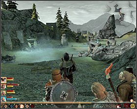 Skieruj się do kolejnego pomieszczenia i skorzystaj z południowego wyjścia z jaskiń #1, dzięki czemu powrócisz do lokacji [Rozdarty Grzbiet] (M25, 8) - Oczy Lazurowego Jamosa | Questy poboczne - Akt 2 | Solucja Dragon Age II - Dragon Age II - poradnik do gry