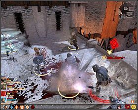 W tym miejscu czeka Cię dość długa bitwa z cwaniakami podcinaczami #1, na czele których będzie stał Kanky Młotopalcy # (M48, 2) - Draństwo | Questy poboczne - Akt 2 | Solucja Dragon Age II - Dragon Age II - poradnik do gry