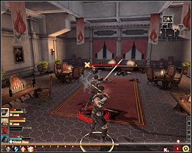 Pierwszego spiskowca odnajdziesz w lokacji [Górne Miasto - Kwitnąca Róża] (M5, 4) - Spiskowcy | Questy poboczne - Akt 1 | Solucja Dragon Age II - Dragon Age II - poradnik do gry