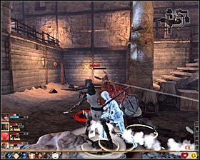 Jeżeli wybrałeś wariant agresywny, to tuż po rozpoczęciu bitwy skup się wyłącznie na atakowaniu Castillona #1, albowiem byłby on w stanie zagrzewać swoich podwładnych do walki - Nie ma spokoju dla nikczemnych (2) | Questy towarzyszy - Akt 3 - Dragon Age II - poradnik do gry