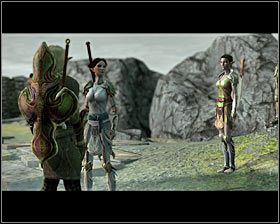 Jeżeli w trakcie spotkania po wyjściu z jaskiń wybierzesz prawą dolną opcję dialogową, to zrzucisz na siebie pełną odpowiedzialność za dotychczasowe wydarzenia #1 - Nowa ścieżka (2) | Questy towarzyszy - Akt 3 | Solucja Dragon Age II - Dragon Age II - poradnik do gry