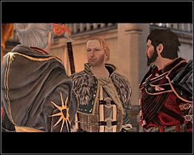 Wybierz teraz z mapy świata podróż za dnia do lokacji [Górne Miasto - Zakon] - Justynian (2) | Questy towarzyszy - Akt 3 | Solucja Dragon Age II - Dragon Age II - poradnik do gry