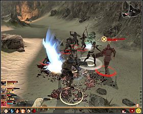 Tuż po rozpoczęciu walk proponuję przystąpić do atakowania tevinterskiego magistra, a to dlatego, że jest on magiem - Gorzkie lekarstwo (1) | Questy towarzyszy - Akt 2 | Solucja Dragon Age II - Dragon Age II - poradnik do gry