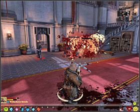 W trakcie staczanych tu walk nie musisz zbyt dużo czasu poświęcać na zapoznanie się z umiejętnościami Varrika, ani na dbanie o jego stan zdrowia, gdyż będzie on wyraźnie dominował nad siłami wroga - Sprawa rodzinna (1) | Questy towarzyszy - Akt 2 | Solucja Dragon Age II - Dragon Age II - poradnik do gry