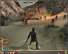 Niezależnie od podjętej decyzji w sprawie Sabina akcja przeniesie się teraz do lokacji [Okolice Kirkwall] #1 (M54, 1) i okaże się niestety, że przybyliście zbyt późno żeby ochronić nowy transport - Robota kogoś z naszych (1) | Questy uzupełniające - Akt 2 | Dragon Age II - Dragon Age II - poradnik do gry