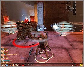 Musisz teraz powoli przesuwać się na północ i przystępować do walk z kolejnymi wrogo nastawionymi golemami, które będą powracały do życia #1 - Złoto głupców (2) | Questy uzupełniające - Akt 2 | Solucja Dragon Age II - Dragon Age II - poradnik do gry