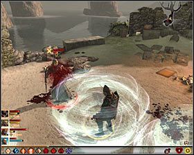 Gdy tylko rozpocznie się bitwa skup się na jak najszybszym wyeliminowaniu Grace z dalszych walk #1, albowiem w przeciwnym wypadku byłaby w stanie rzucać potężne zaklęcia, stanowiąc tym samym duże zagrożenie dla Twojej drużyny - Najlepsza na zimno (2) | Questy główne - Akt 3 | Solucja Dragon Age II - Dragon Age II - poradnik do gry