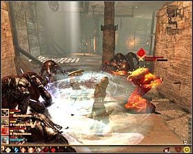 Także i w tym pomieszczeniu konieczna okaże się likwidacja cieni #1 oraz demonów gniewu #2, przy czym potwory te pojawią się w większych ilościach niż wcześniej - Na wolności (2) | Questy główne - Akt 3 | Solucja Dragon Age II - Dragon Age II - poradnik do gry