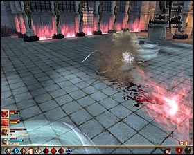 Od razu po rozpoczęciu bitwy nakaż swoim ludziom żeby przystąpili do atakowania Meredith #1 - Tego już za wiele (9) | Questy główne - Akt 3 | Solucja Dragon Age II - Dragon Age II - poradnik do gry