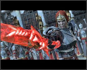 Po dotarciu na miejsce (M33, 16) Komtur Meredith zacznie się dziwnie zachowywać, nie chcąc nawet pomimo zapewnień #1 uwierzyć w Twoje dobre intencje - Tego już za wiele (9) | Questy główne - Akt 3 | Solucja Dragon Age II - Dragon Age II - poradnik do gry