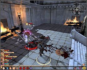 Jeżeli wcześniej ktoś z Twojej drużyny odmówił podążania za głównym bohaterem, to spotkasz tu taką osobę i konieczne może okazać się pokonanie jej w bezpośredniej walce - Tego już za wiele (7) | Questy główne - Akt 3 | Solucja Dragon Age II - Dragon Age II - poradnik do gry