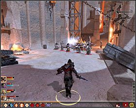 Zmuszony zostaniesz teraz do skierowania się na północ i skorzystania z zachodnich schodów #1, dzięki czemu znajdziesz się na tyłach karczmy - Tego już za wiele (6) | Questy główne - Akt 3 | Solucja Dragon Age II - Dragon Age II - poradnik do gry