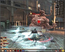 Warto zwrócić uwagę na to, że w okolicy w dalszym ciągu obecni są templariusze #1, przy czym nie powinni Ci oni zbytnio przeszkadzać w atakowaniu Orsina - Tego już za wiele (3) | Questy główne - Akt 3 | Solucja Dragon Age II - Dragon Age II - poradnik do gry