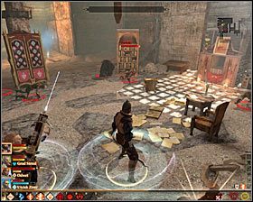 Skieruj się teraz na północ i następnie skręć na zachód, podnosząc po drodze kolejną nabazgraną notatkę #1 (M72, 4) i odnajdując (automatycznie) amulet Leandry - To, co pozostało (2) | Questy główne - Akt 2 | Solucja Dragon Age II - Dragon Age II - poradnik do gry