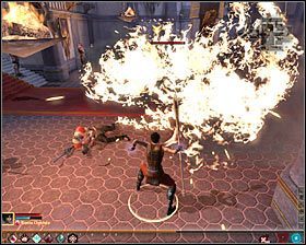 Pojedynek najprościej jest wygrać jeżeli grasz klasą maga lub łotrzykiem preferującym atakowanie wrogów z dystansu - Wymagania Qun (4) | Questy główne - Akt 2 | Solucja Dragon Age II - Dragon Age II - poradnik do gry