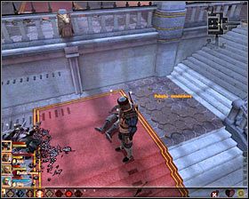 Tuż po rozpoczęciu walk dobrze byłoby zaatakować z odległości Saarebasa, zachęcając go tym samym do pojawienia się na parterze #1 - Wymagania Qun (3) | Questy główne - Akt 2 | Solucja Dragon Age II - Dragon Age II - poradnik do gry