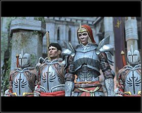 Gra wyświetli teraz cut-scenkę z udziałem uratowanego Pierwszego Zaklinacza Orsina (M4, 15) - Wymagania Qun (3) | Questy główne - Akt 2 | Solucja Dragon Age II - Dragon Age II - poradnik do gry