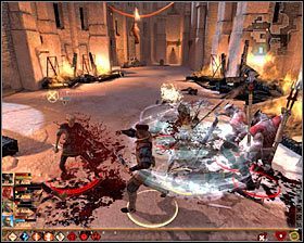 Musisz się liczyć z tym, że do walk dołączą dwie inne grupy przeciwników, pojawiając się niedaleko schodów prowadzących do karczmy #1 - Wymagania Qun (2) | Questy główne - Akt 2 | Solucja Dragon Age II - Dragon Age II - poradnik do gry