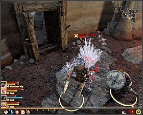 Po zakończonych walkach skorzystaj z wąskiego przejścia prowadzącego na południowy-wschód #1 i zejdź po schodach na niższy poziom - Długa droga do domu (2) | Questy główne - Akt 1 | Solucja Dragon Age II - Dragon Age II - poradnik do gry