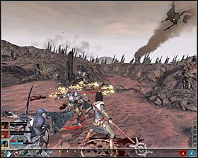 Do atakowania ogra najlepiej oddelegować co najmniej jednego wojownika #1 - Zniszczenie Lothering (2) | Questy główne - Prolog | Solucja Dragon Age II - Dragon Age II - poradnik do gry