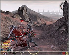 Gra wkrótce wyświetli nową cut-scenkę, ukazując dwie broniące się przed mrocznymi pomiotami postacie, a mianowicie Avelinę Vallen oraz jej męża, sir Wesleya #1 - Zniszczenie Lothering (1) | Questy główne - Prolog | Solucja Dragon Age II - Dragon Age II - poradnik do gry