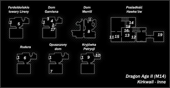 Legenda - M13; M14- Dolne Miasto (noc) i Kirkwall - Inne | Mapy Dragon Age II - Dragon Age II - poradnik do gry