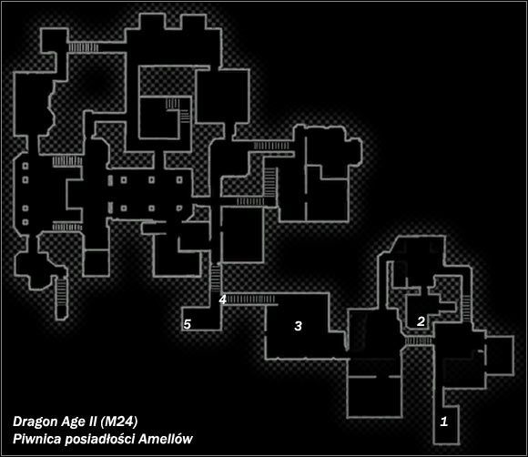 Legenda - M23; M24- Mrokowisko i Piwnica posiadłości Amellów | Mapy Dragon Age II - Dragon Age II - poradnik do gry