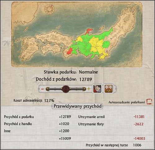 Średni poziom podatków jest na ogół optymalny. - Zadowolenie w Total War SHOGUN 2 | Skuteczne zarządzanie państwem - Total War: SHOGUN 2 - poradnik do gry
