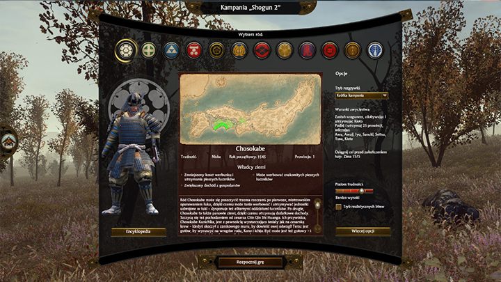 Mimo, że klany są z pozoru bardzo do siebie podobne, to rozgrywka nimi potrafi być bardzo odmienna. - Nowa kampania w Total War SHOGUN 2 - Total War: SHOGUN 2 - poradnik do gry