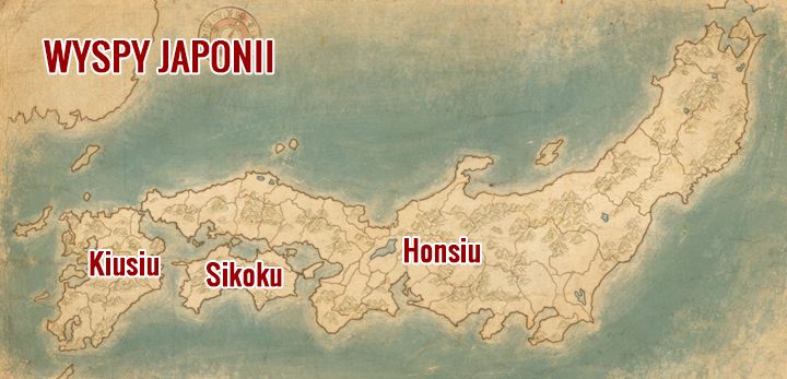 Terenem naszych działań są trzy z czterech głównych wysp Japonii - największa Honsiu, znajdująca się na zachodzie Kiusiu oraz będąca na południu od Honsiu - Sikoku - Interface w Total War SHOGUN 2 | Zarządzanie rodem - Total War: SHOGUN 2 - poradnik do gry