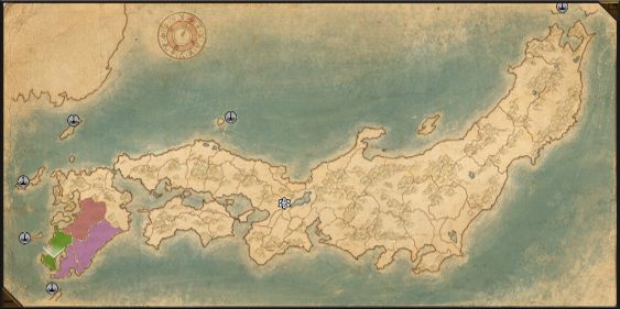 W prawym górnym rogu znajduje się minimapa, na której mamy zaznaczone nasze terytorium oraz jakie ziemie zajmują inne odkryte przez nas klany - Interface w Total War SHOGUN 2 | Zarządzanie rodem - Total War: SHOGUN 2 - poradnik do gry