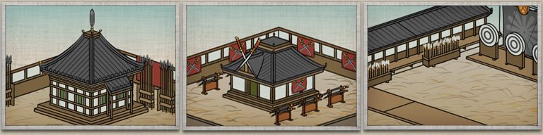 Pierwsze poziomy budynków yari, miecza i łuku. - Miasto w Total War SHOGUN 2 | Zarządzanie rodem - Total War: SHOGUN 2 - poradnik do gry