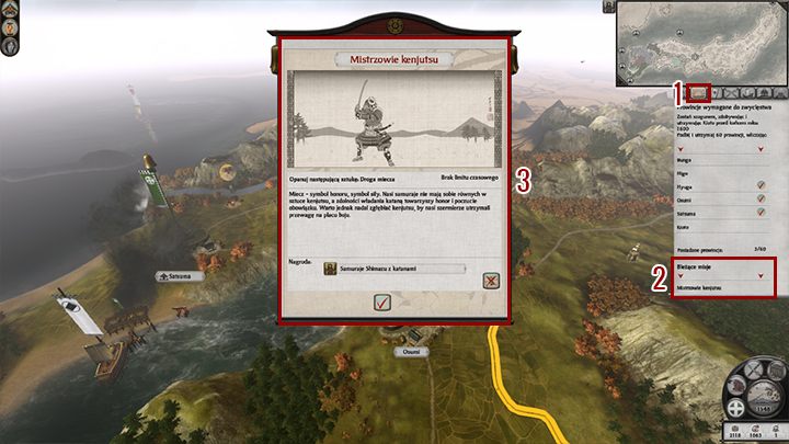 Misje otrzymujemy w formie powiadomień na początku tury - Misje i wydarzenia w Total War SHOGUN 2 | Zarządzanie rodem - Total War: SHOGUN 2 - poradnik do gry