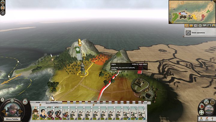 Jeśli chcemy przemieścić nasze armie musimy zaznaczyć LPM jedną z tych znajdujących się w polu bądź stolicę naszej prowincji jeśli chcemy wyprowadzić z niej stacjonujące w niej oddziały - Armie lądowe w Total War SHOGUN 2 | Polityka i wojsko - Total War: SHOGUN 2 - poradnik do gry