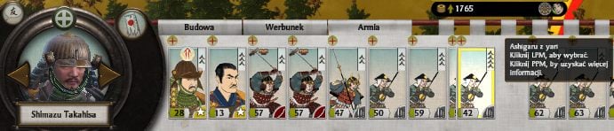 Mocno przetrzebione oddziały możemy połączyć w jeden większy. - Armie lądowe w Total War SHOGUN 2 | Polityka i wojsko - Total War: SHOGUN 2 - poradnik do gry