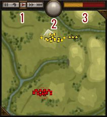 Podczas bitwy w prawym górnym rogu znajduje się minimapa (chyba, że wybraliśmy tryb realistycznych bitew) - Interface bitew w Total War SHOGUN 2 | Bitwy - Total War: SHOGUN 2 - poradnik do gry