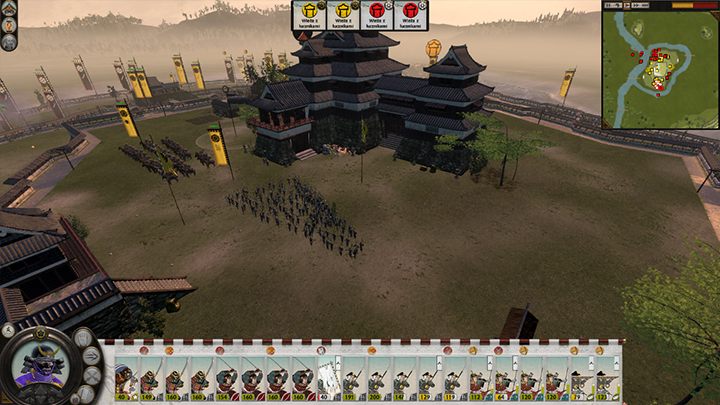 W pobliżu punktu znajdującego się w centrum zamku dobtrze jest trzymać zawsze jakiś oddział. - Oblężenia w Total War SHOGUN 2 | Bitwy - Total War: SHOGUN 2 - poradnik do gry