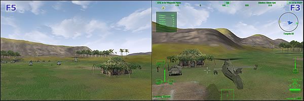 Zacznijmy od końca, czyli od widoku włączanego klawiszem F5 - Poradnik do gry - Podstawy - Podstawy pilotażu | Comanche 4 - Comanche 4 - poradnik do gry