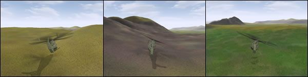 Można to zobrazować w prosty sposób: mamy wielką równinę, z niewielkim kanionem - Manewrowanie | Lot | Comanche 4 - Comanche 4 - poradnik do gry