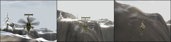 Tutaj sprawa wygląda trochę inaczej, gdyż systemy komputerowe śmigłowca nie klasyfikują drzew jako przeszkód terenowych - Manewrowanie | Lot | Comanche 4 - Comanche 4 - poradnik do gry