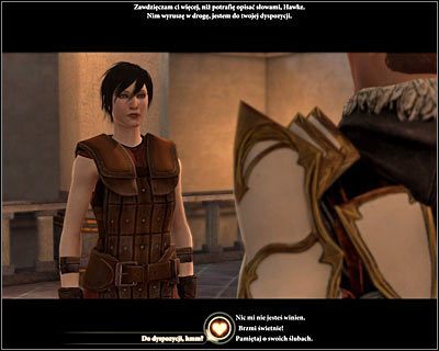 Z racji tego, że Sebastian oficjalnie dołącza do drużyny w II akcie kampanii, kroki mające na celu zwrócenie na siebie jego uwagi można podjąć dopiero w dalszej fazie gry, a konkretnie po zaliczeniu questu Skrucha (powyższy screen) - Romanse (3) w Dragon Age II | Drużyna - Dragon Age II - poradnik do gry