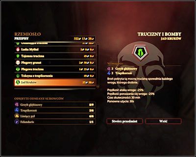 Po otwarciu okna zamawiania trucizn i bomb (powyższy screen) powinieneś po lewej stronie zobaczyć ich listę - Wstęp (2) w Dragon Age II | Rzemiosło - Dragon Age II - poradnik do gry