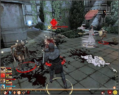 Jeżeli zdecydujesz się na przemierzanie ulic Górnego Miasta nocą, to musisz się liczyć z tym, że w niektórych miejscach będziesz atakowany przez dość liczne grupy niewidzialnych sióstr oraz sióstr ostrza - M4- Górne Miasto (noc) | Mapy świata w Dragon Age II - Dragon Age II - poradnik do gry