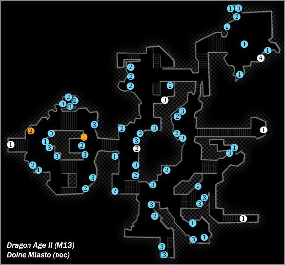 Typ lokacji: otwarta - M13- Dolne Miasto (noc) | Mapy świata w Dragon Age II - Dragon Age II - poradnik do gry