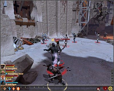 Jeżeli zdecydujesz się na przemierzanie ulic Dolnego Miasta nocą, to musisz się liczyć z tym, że w niektórych miejscach będziesz atakowany przez dość liczne grupy bandytów Nakłuwaczy - M13- Dolne Miasto (noc) | Mapy świata w Dragon Age II - Dragon Age II - poradnik do gry