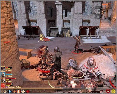 Jeżeli zdecydujesz się na przemierzanie ulic Dolnego Miasta nocą, to musisz się liczyć z tym, że w niektórych miejscach będziesz atakowany przez dość liczne grupy psiarzy oraz ogarów mabari - M13- Dolne Miasto (noc) | Mapy świata w Dragon Age II - Dragon Age II - poradnik do gry