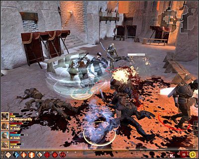 Jeżeli zdecydujesz się na przemierzanie ulic Dolnego Miasta nocą, to musisz się liczyć z tym, że w niektórych miejscach będziesz atakowany przez dość liczne grupy Jej Sług i zdominowanych wojowników - M13- Dolne Miasto (noc) | Mapy świata w Dragon Age II - Dragon Age II - poradnik do gry