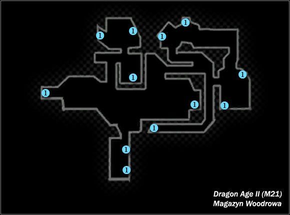 Typ lokacji: zamknięta - M21; M22- Magazyn Woodrowa i Nieużywane przejście | Mapy świata w Dragon Age II - Dragon Age II - poradnik do gry